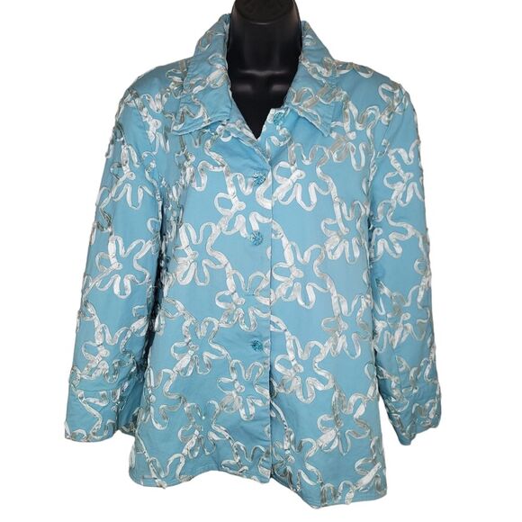 George Simonton Jackets & Blazers - George Simonton Button Front Soutache Jacket Size XL